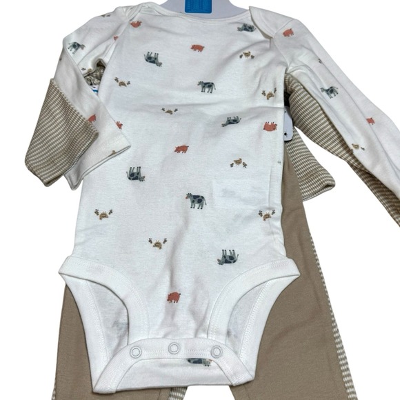 NEW Lot of (2) Carter's Clothing Gift Sets Dinosaurs Farm Animals 3-9mo - Picture 7 of 7